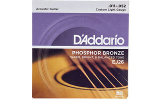 DAddario EJ26 - Phosphor Bronze Custom Light [11-52]